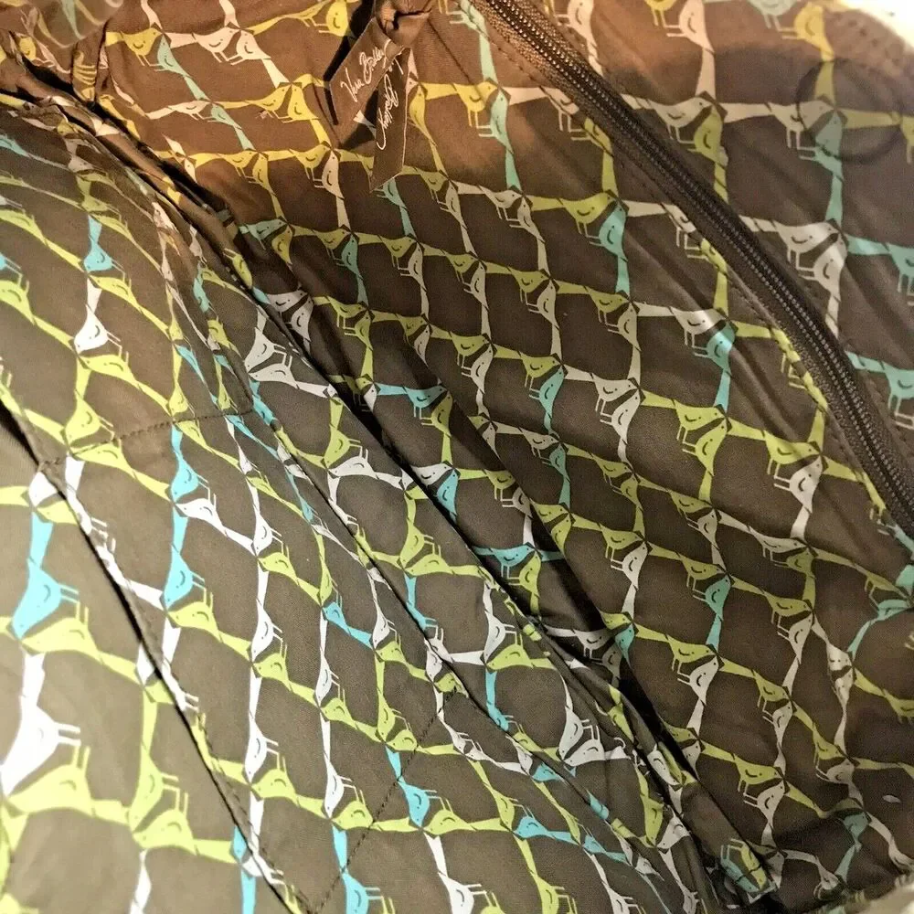 Vera Bradley Sittin' in a Tree Hobo Bag Large Rolled Double Handle Retired Purse